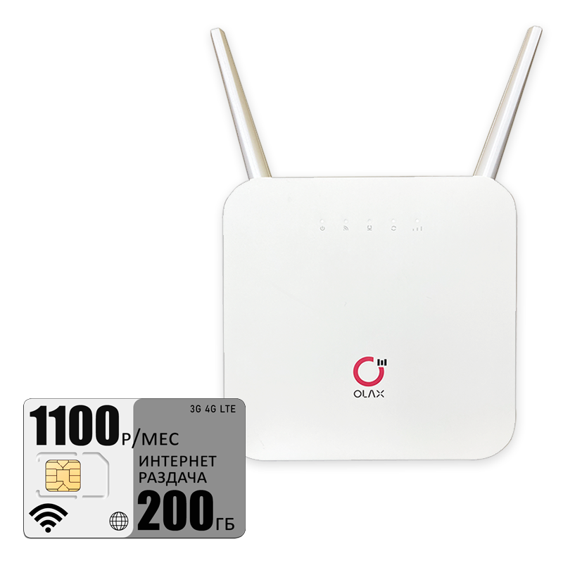 

Wi-Fi роутер Olax Ax6pro (komplekt-olaxAX6-ros1100-200gb-pro-sb), Ax6pro