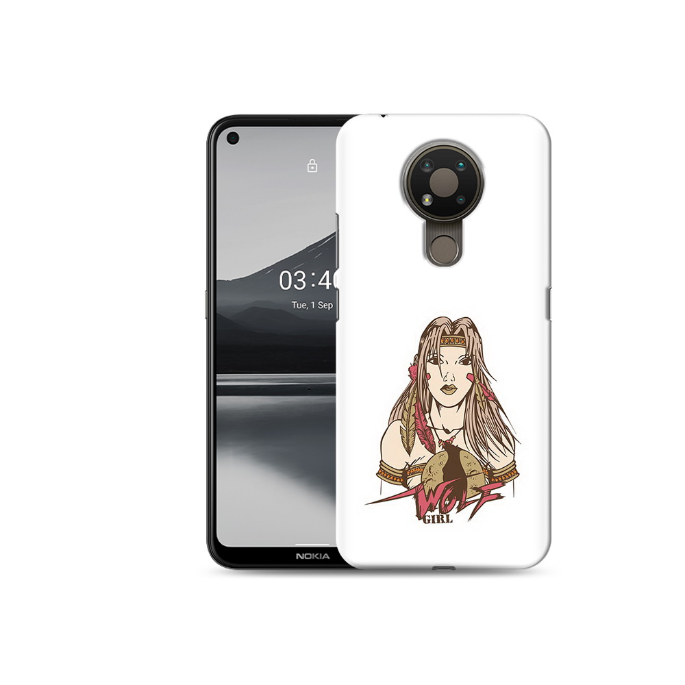 

Чехол MyPads Tocco для Nokia 3.4 девушка волк, Прозрачный, Tocco