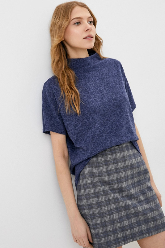 Свитер женский ZAVI Ангора короткий синий 46/170 RU