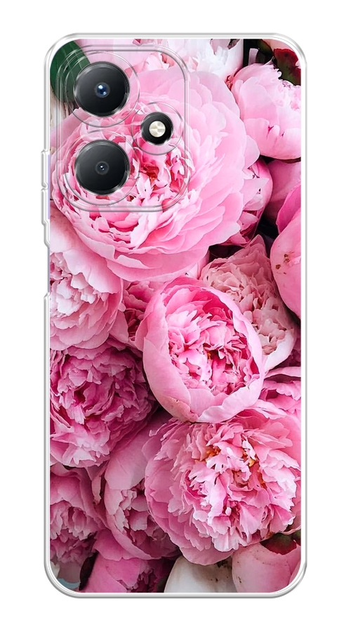 

Чехол на Infinix Hot 30 Play "Розовые пионы", Бежевый;розовый, 3104250-2