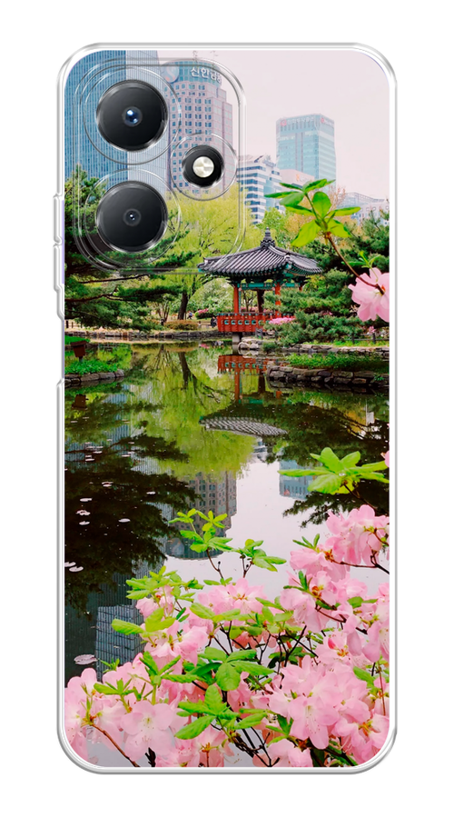 

Чехол для Infinix Hot 30 Play "Сакура возле озера", Зеленый;розовый;голубой, 3104250-2