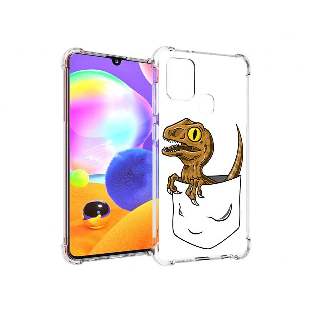 

Чехол MyPads Tocco для Samsung Galaxy A21s динозавр в кармане (PT149116.528.327), Прозрачный, Tocco