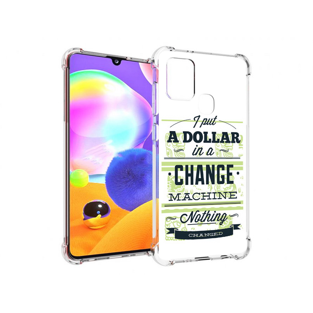 

Чехол MyPads Tocco для Samsung Galaxy A21s доллар надпись (PT149116.528.336), Прозрачный, Tocco