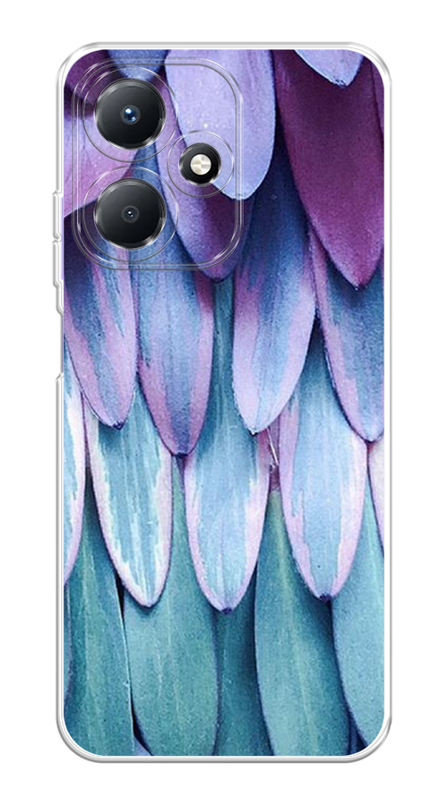 

Чехол для Infinix Hot 30 Play "Синее перо", Фиолетовый;голубой, 3104250-3