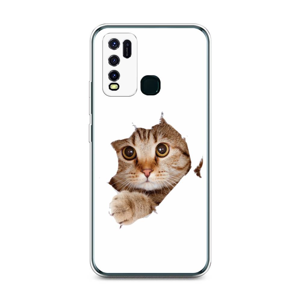 

Чехол для Vivo Y30/Y50 "Кот и бумага", Белый;коричневый, 263150-1