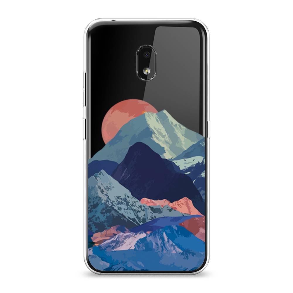 

Чехол на Nokia 2.2 "Закат в снежных горах", Красный;серый;голубой, 122950-2