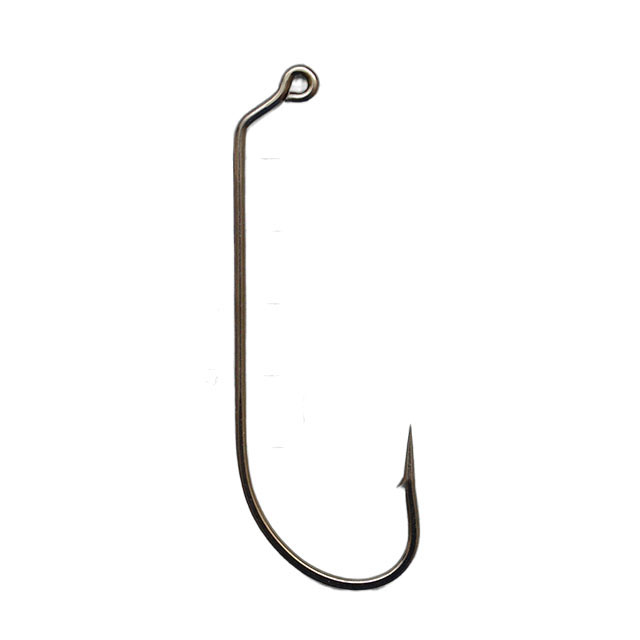 

Одинарные крючки лимерик джиговые №7/0, оголовок с колечком, прямое острие, с бородкой, Черный, 2323