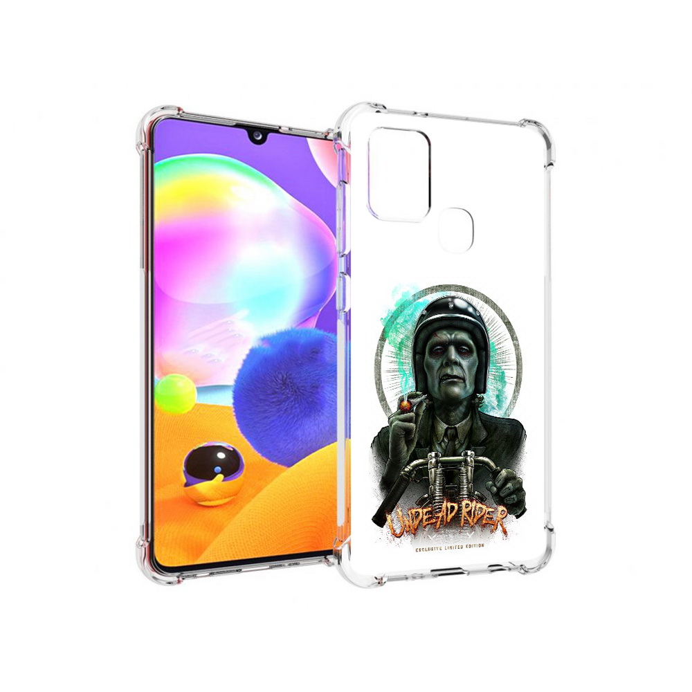 

Чехол MyPads Tocco для Samsung Galaxy A21s зеленый мужчина с сигаретой на мотоцикле, Прозрачный, Tocco
