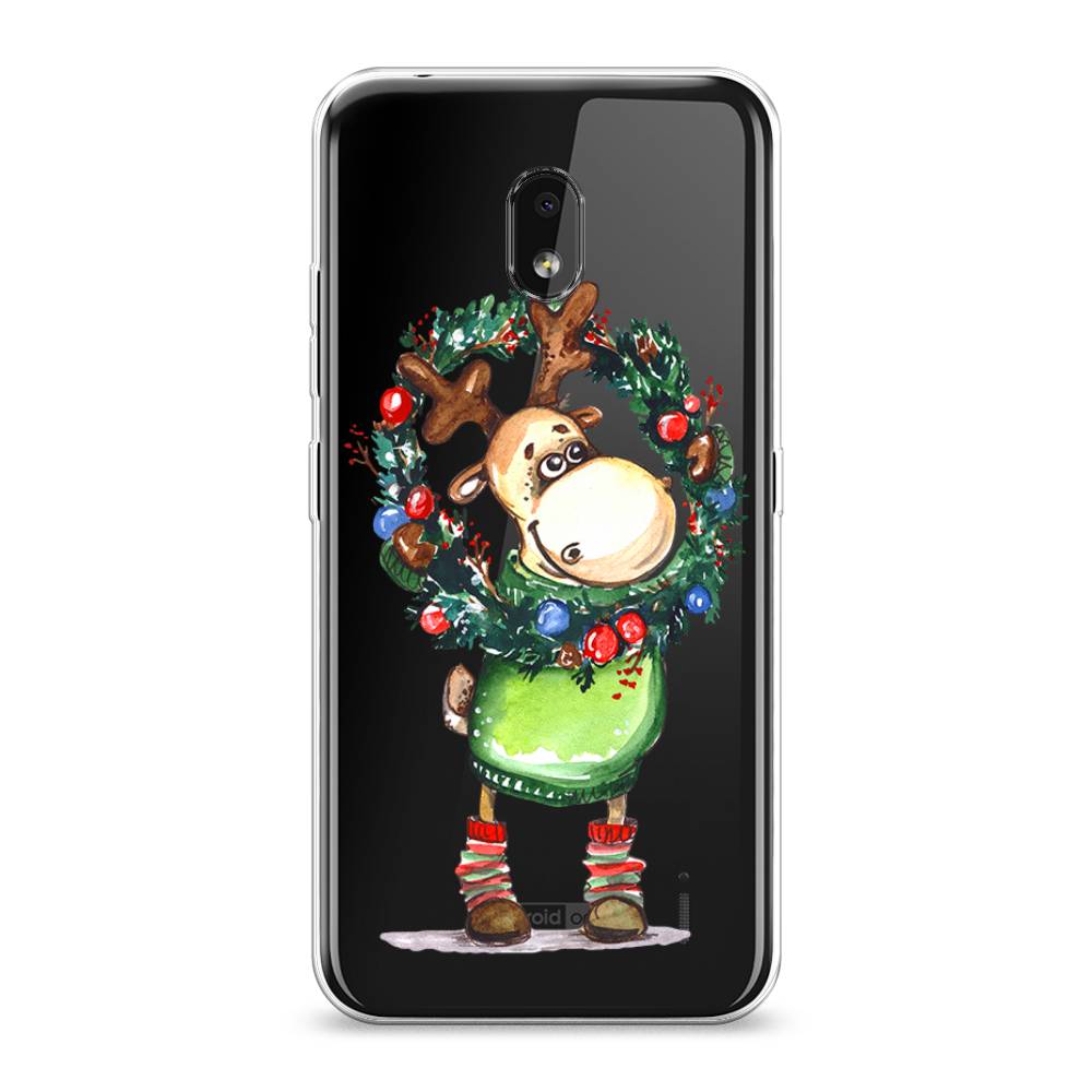 

Чехол на Nokia 2.2 "Олень с новогодним венком", 122950-4