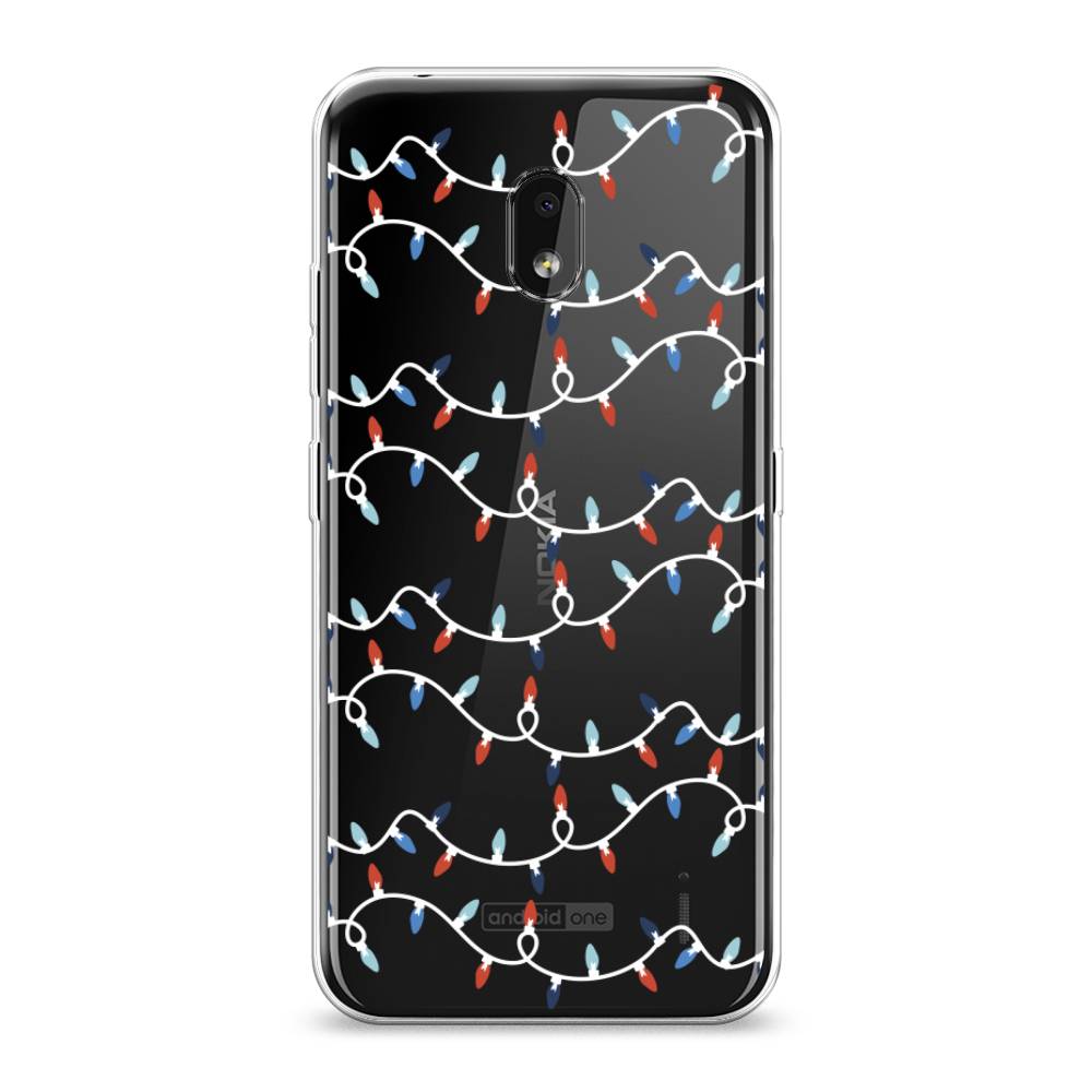 

Чехол на Nokia 2.2 "Разноцветная гирлянда", Белый;красный;синий, 122950-5