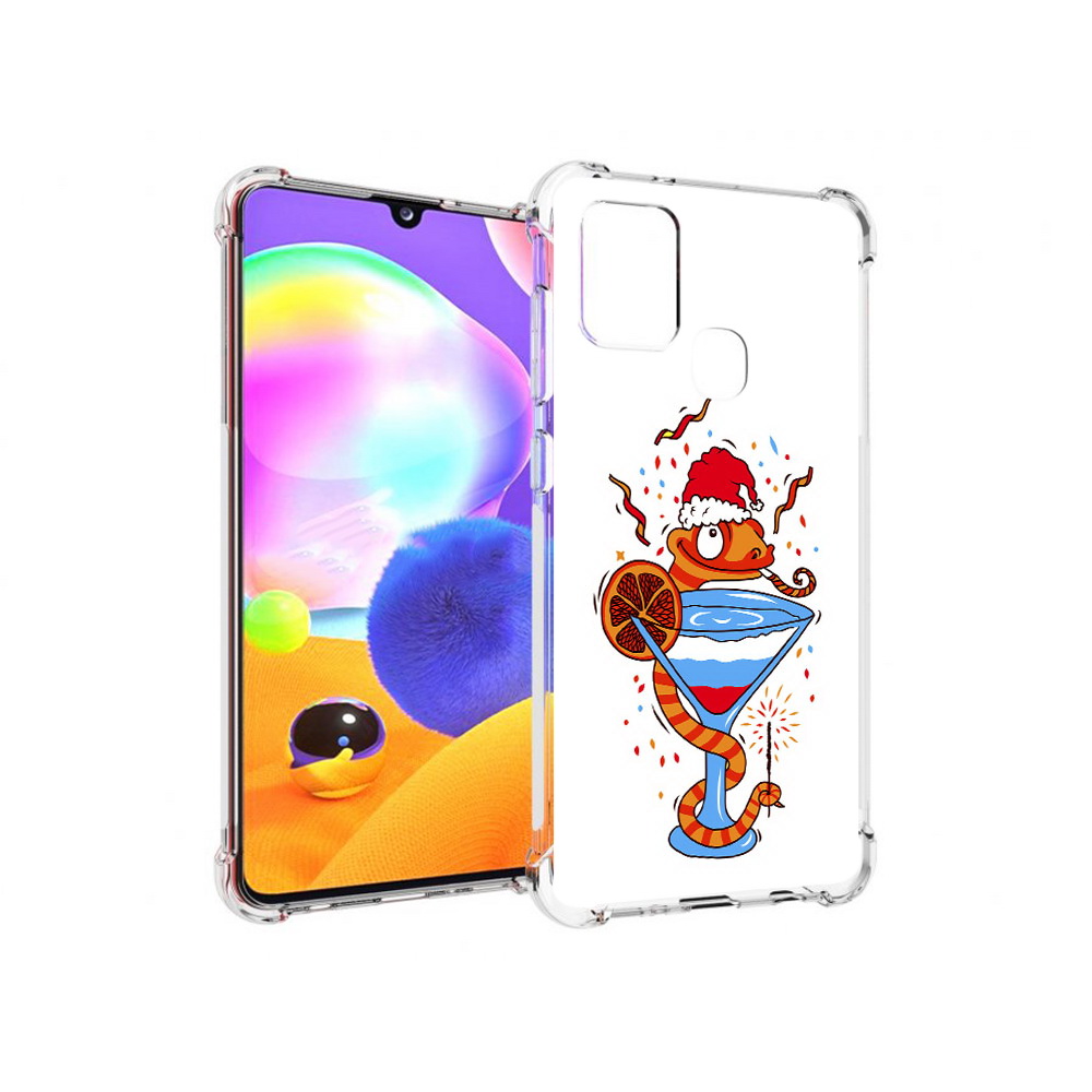 

Чехол MyPads Tocco для Samsung Galaxy A21s змейка (PT149116.528.364), Прозрачный, Tocco