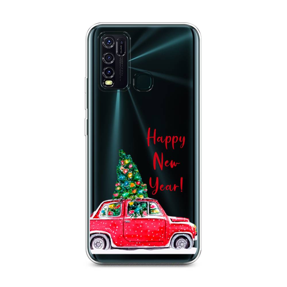 

Чехол на Vivo Y30 "Happy New Year", Красный;зеленый, 263150-5