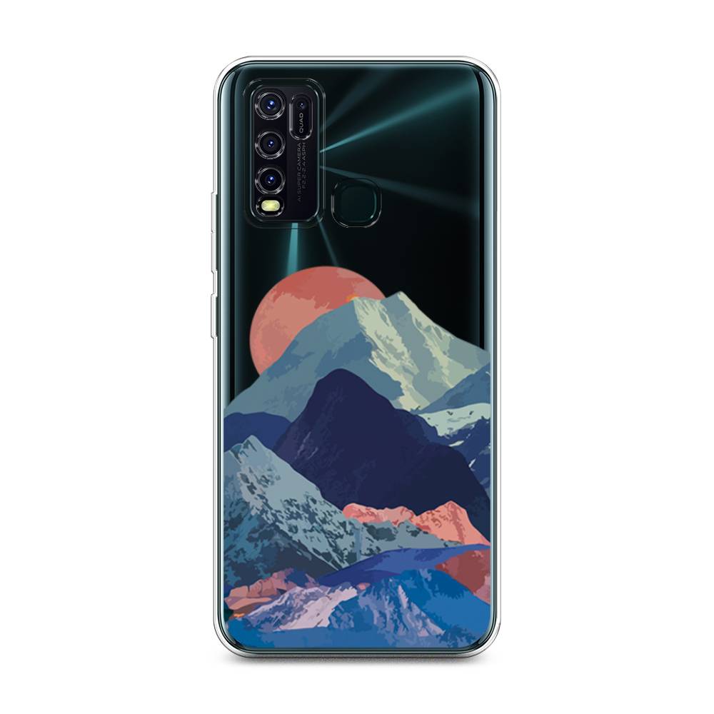 

Чехол для Vivo Y30/Y50 "Закат в снежных горах", Красный;серый;голубой, 263150-2
