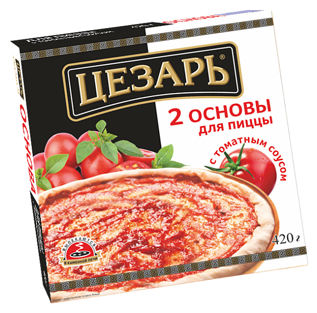 фото Основа для пиццы цезарь с томатным соусом 420 г cesar