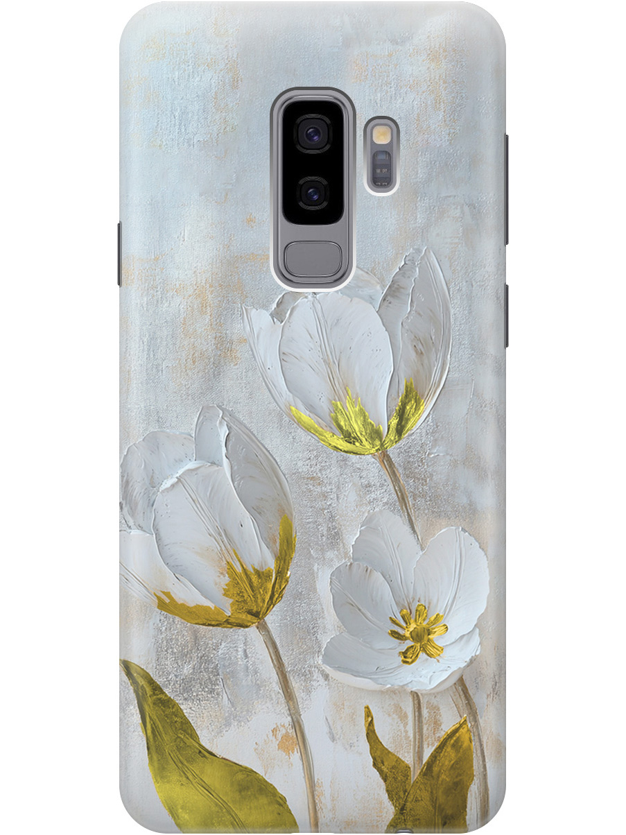 

Силиконовый чехол на Samsung Galaxy S9+ с принтом "Белые тюльпаны" прозрачный, Прозрачный;белый;серый;золотистый, 717439323