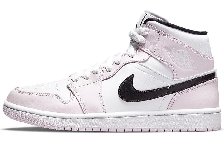 

Кеды унисекс Jordan Air Jordan 1 mid barely rose белые 37.5 EU, Белый, Air Jordan 1 mid barely rose