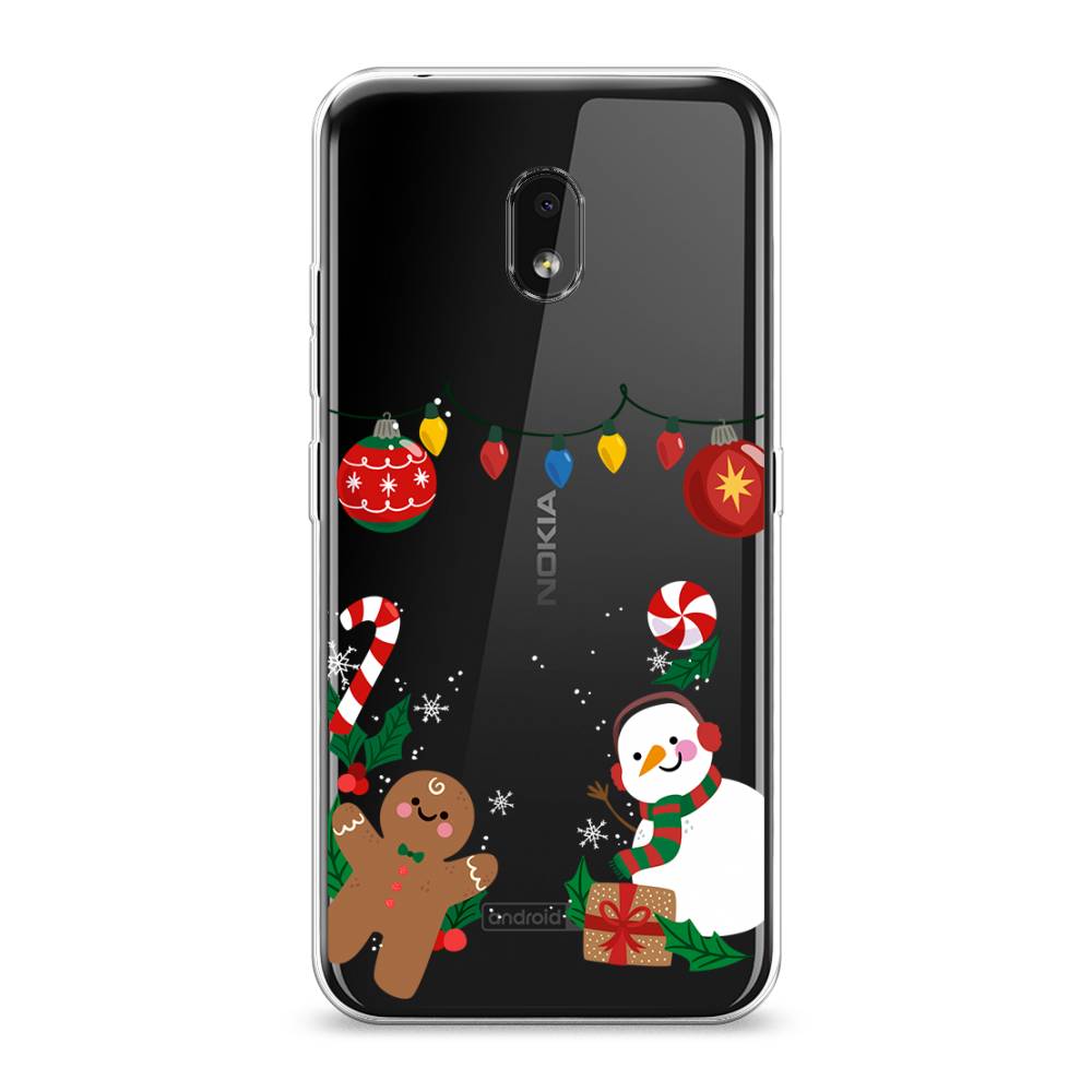 

Чехол на Nokia 2.2 "Новогоднее настроение", Коричневый;красный;зеленый, 122950-5