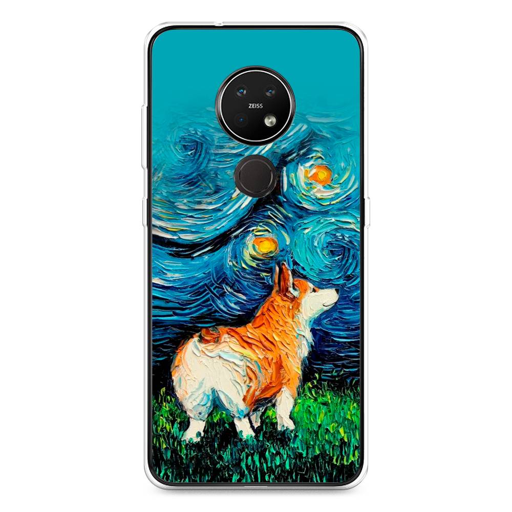 

Чехол на Nokia 7.2 "Корги звёздная ночь", Коричневый;белый;зеленый, 123150-1
