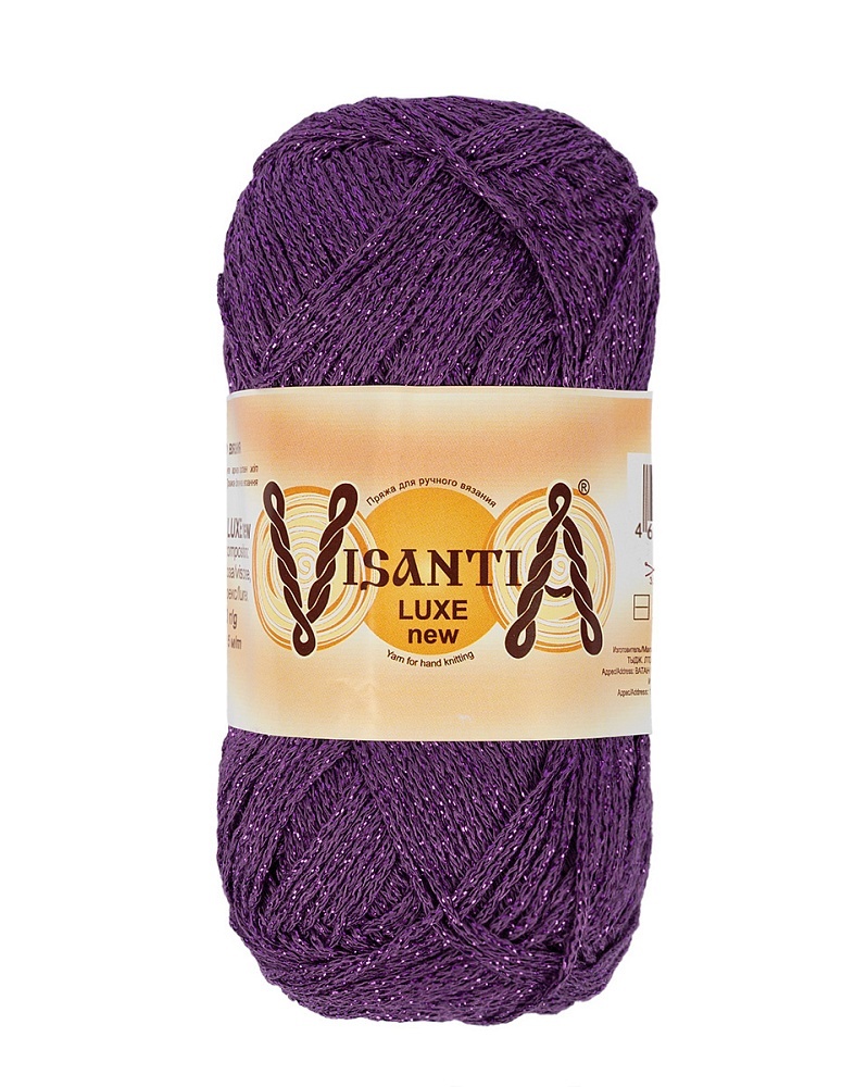 

Visantia Luxe new, вискоза, люрекс, 5х100 г, 240 м, цвет 09 фиолетовый