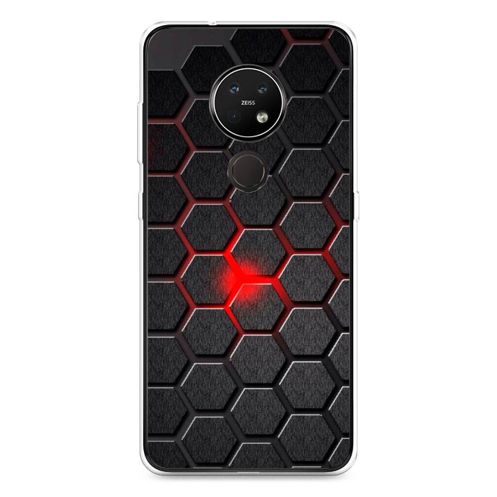 

Чехол на Nokia 7.2 "Соты красные", Красный;черный;серый, 123150-3