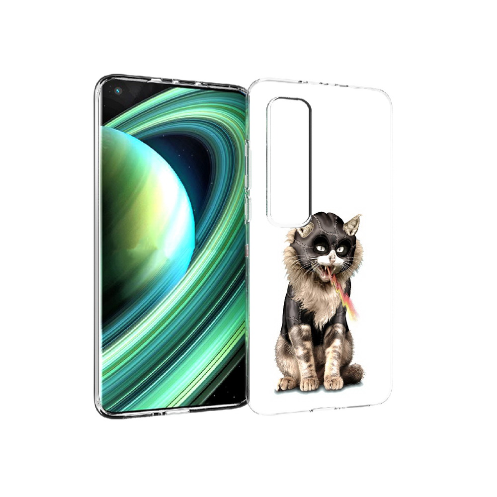 

Чехол MyPads Tocco для Xiaomi Mi 10 Ultra дьяволский кот (PT156404.264.341), Прозрачный, Tocco