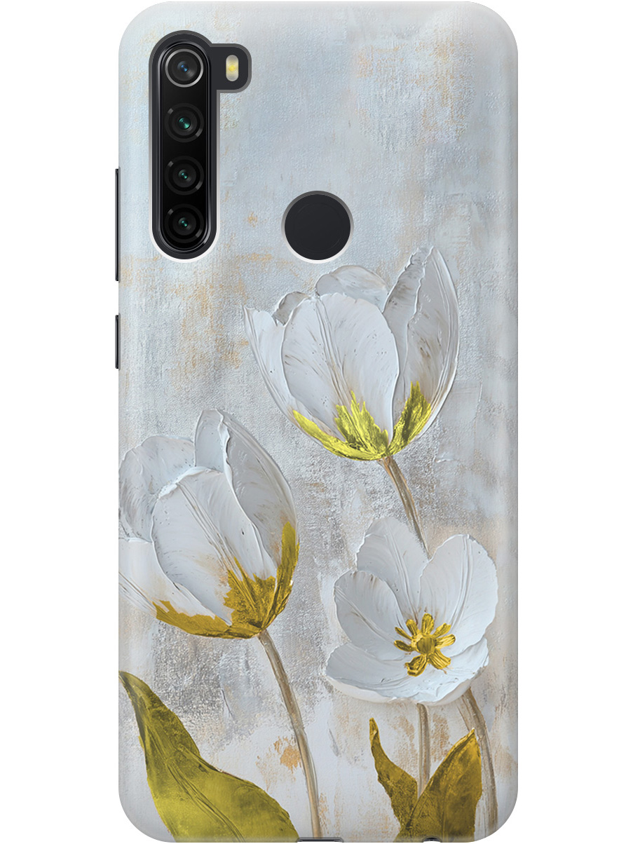 

Силиконовый чехол на Xiaomi Redmi Note 8T с принтом "Белые тюльпаны" прозрачный, Прозрачный;белый;серый;золотистый, 722349023