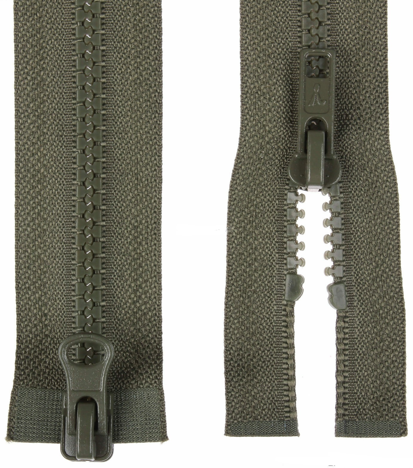 

Молния Gamma Трактор, 110 см, Тип 5, 10 шт, двухзамковая, №315, хаки, Зеленый