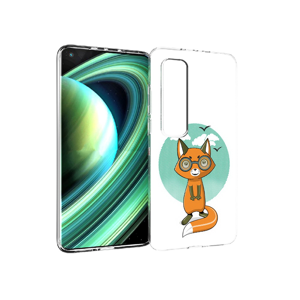 

Чехол MyPads Tocco для Xiaomi Mi 10 Ultra задумчивая лиса (PT156404.264.348), Прозрачный, Tocco