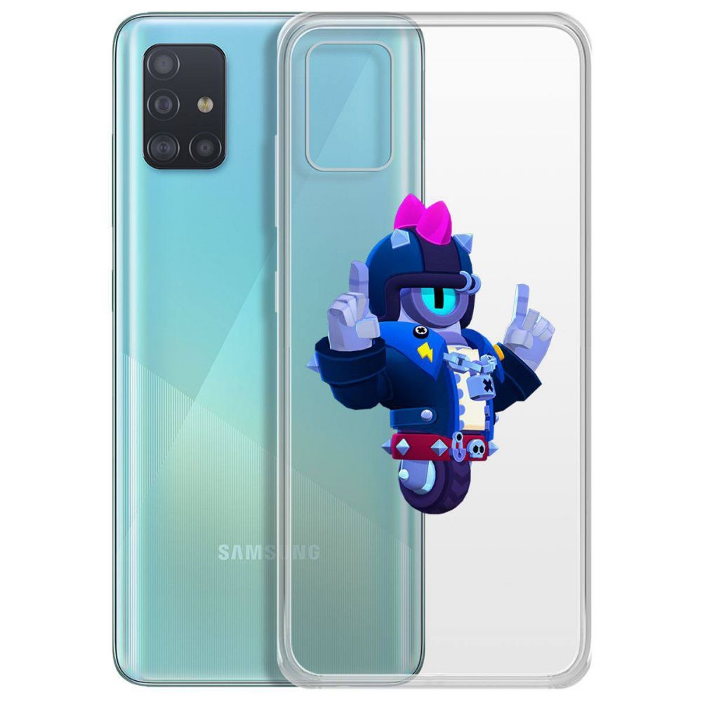 

Чехол-накладка Brawl Stars-Дикий Сту для Samsung Galaxy A51 (A515), Прозрачный