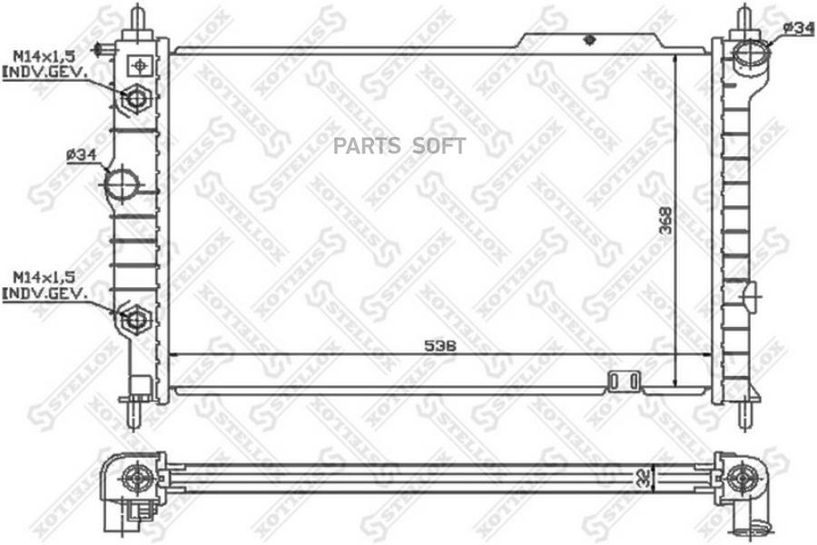 

STELLOX Радиатор охлаждения STELLOX 1026011sx