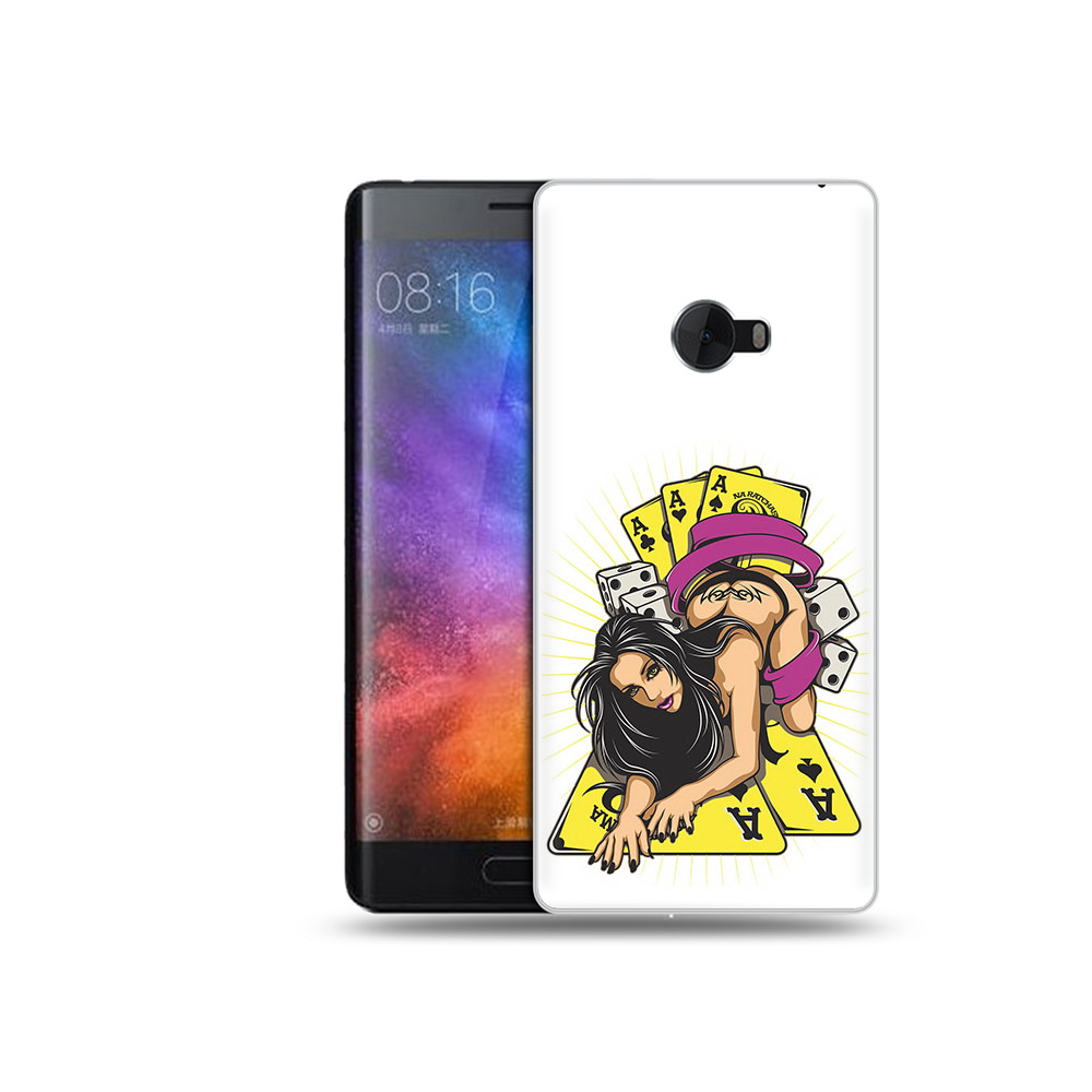

Чехол MyPads Tocco для Xiaomi Mi Note 2 нарисованная девушка с игровыми картами, Tocco