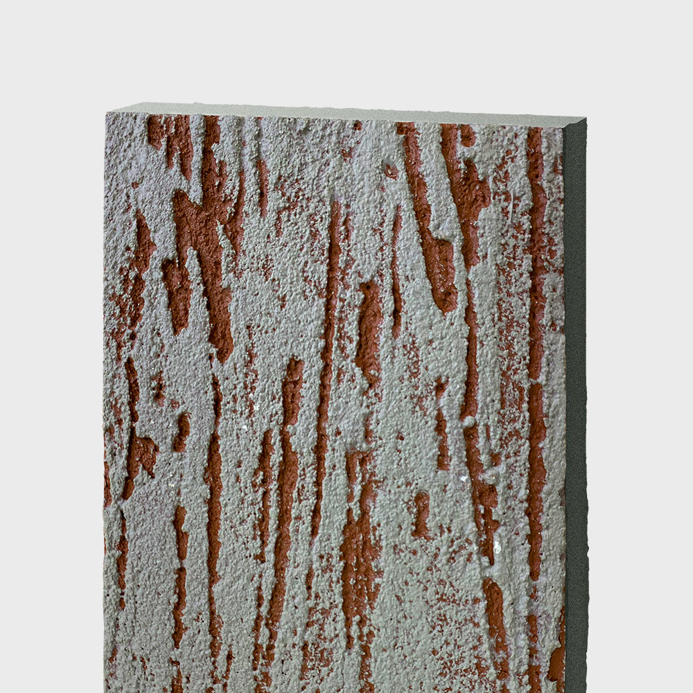 Фасадная плита «БетЭко – Короед», толщ. 8 мм, 1500х3000 мм, Gray Red