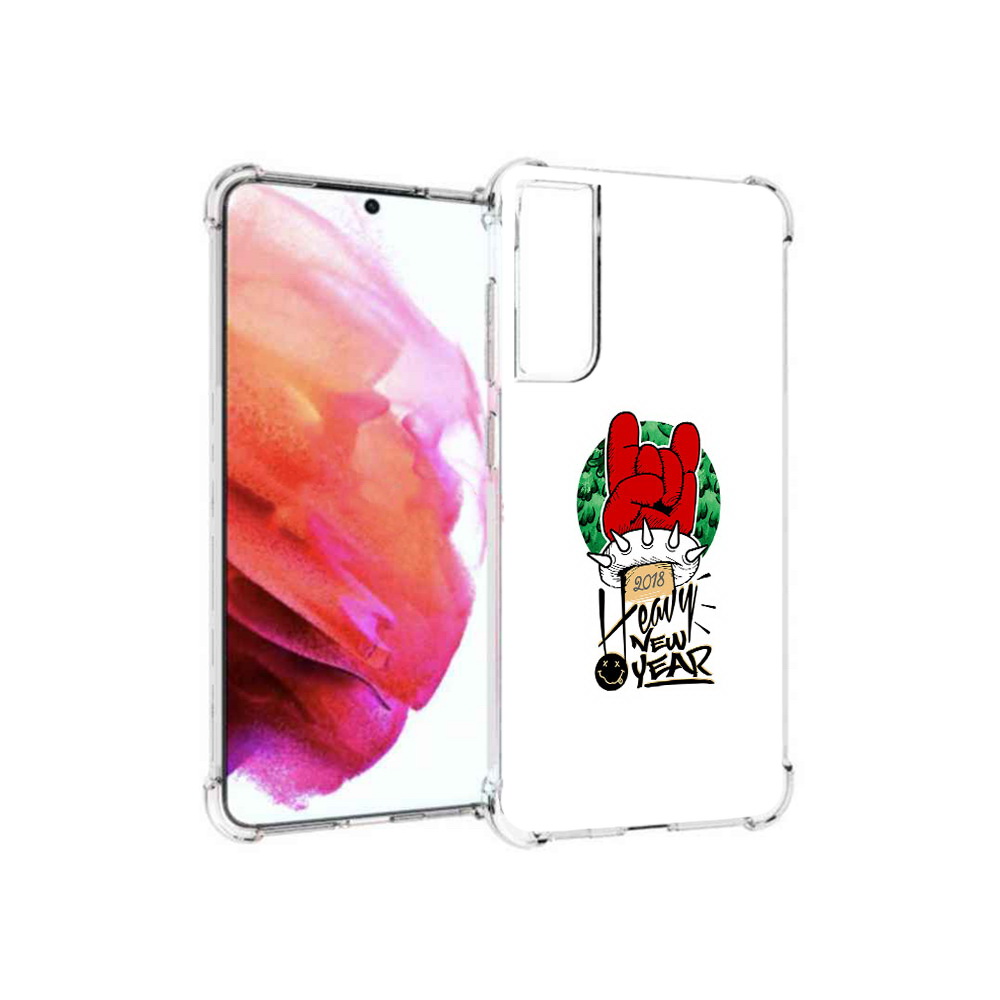 

Чехол MyPads Tocco для Samsung Galaxy S21 FE Гангстер новый год, Прозрачный, Tocco