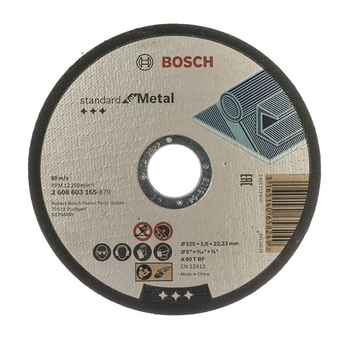 фото Круг отрезной по металлу standard (125x1.6х22.2 мм) bosch 2608603165