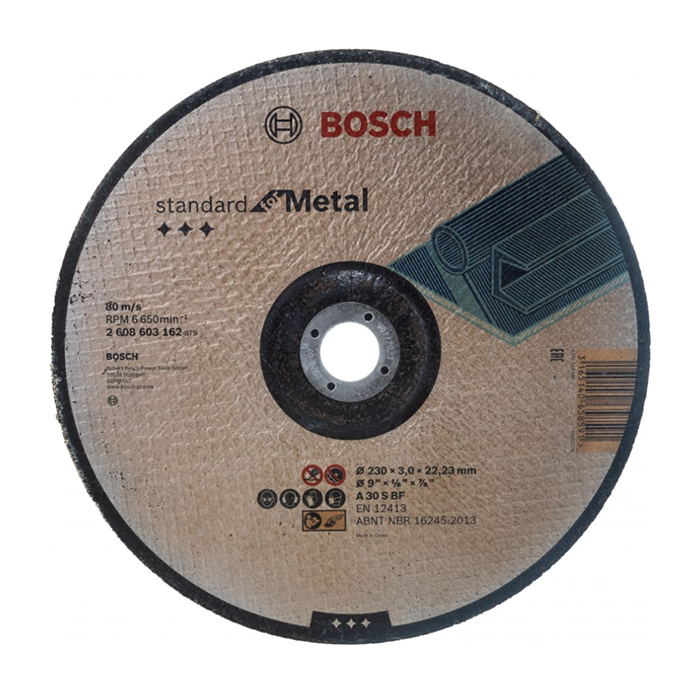 фото Круг отрезной по металлу standard (230x3х22.2 мм) bosch 2608603162