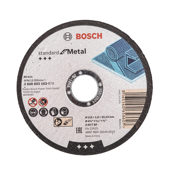 фото Круг отрезной по металлу standard 115х22.2х1.6 мм bosch 2608603163