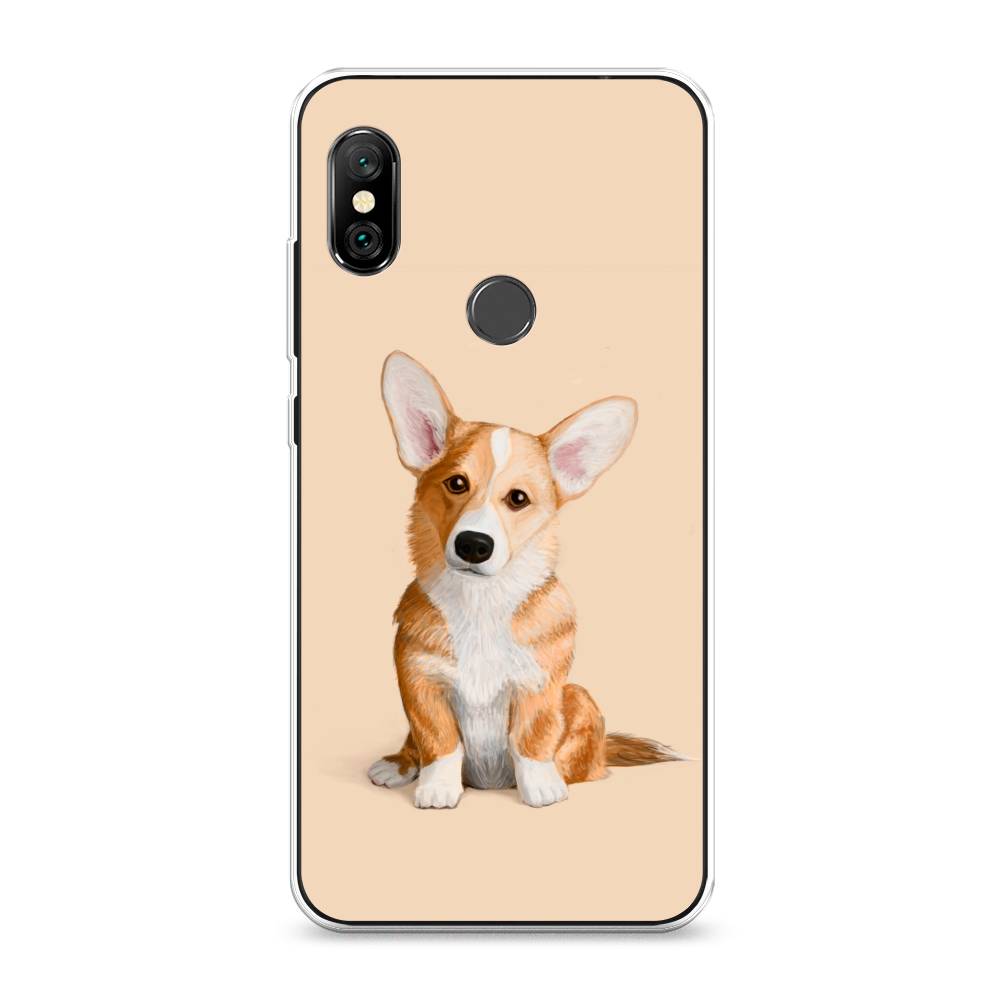 

Чехол на Xiaomi Redmi Note 6 Pro "Грустный Корги", Коричневый;бежевый, 34650-1