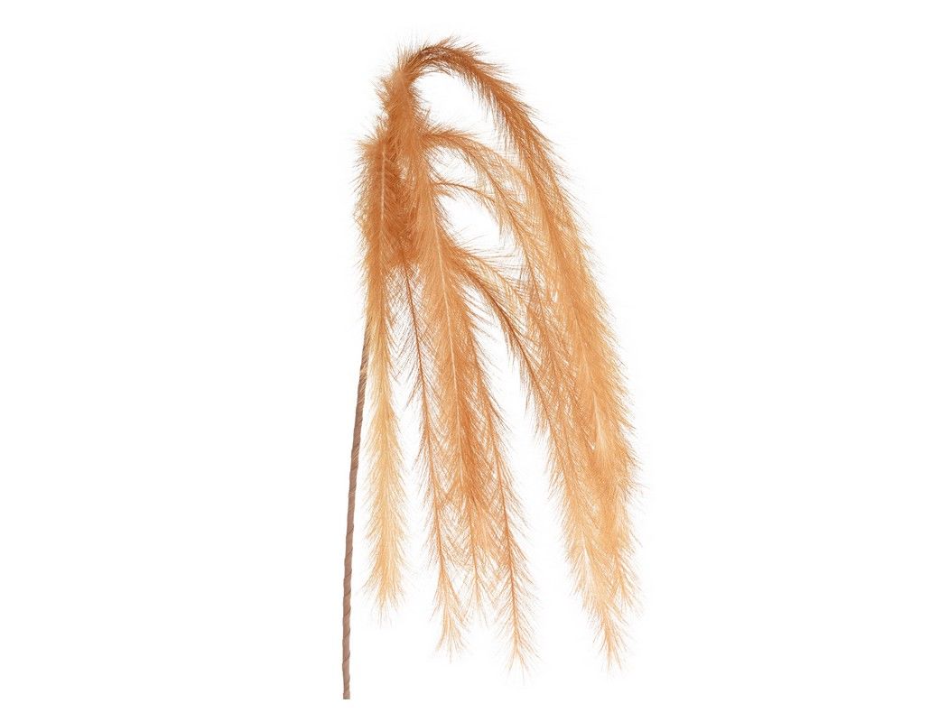 фото Декоративная ветка пьюмэ, искусственные перья, персиковая, 130 см, koopman international