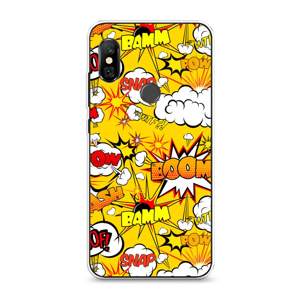 

Чехол на Xiaomi Redmi Note 6 Pro "Поп Арт эффекты", Желтый;белый;оранжевый, 34650-6