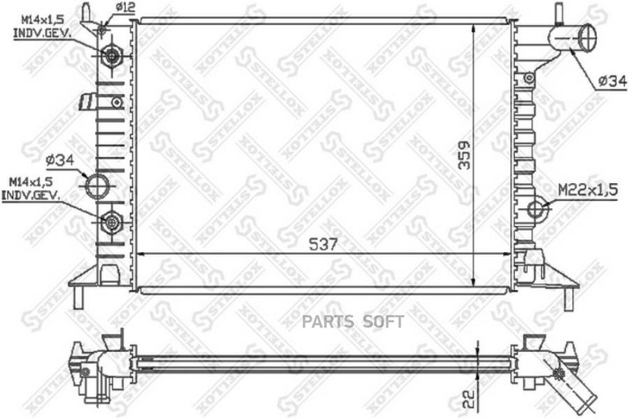 

STELLOX Радиатор охлаждения STELLOX 1026013sx