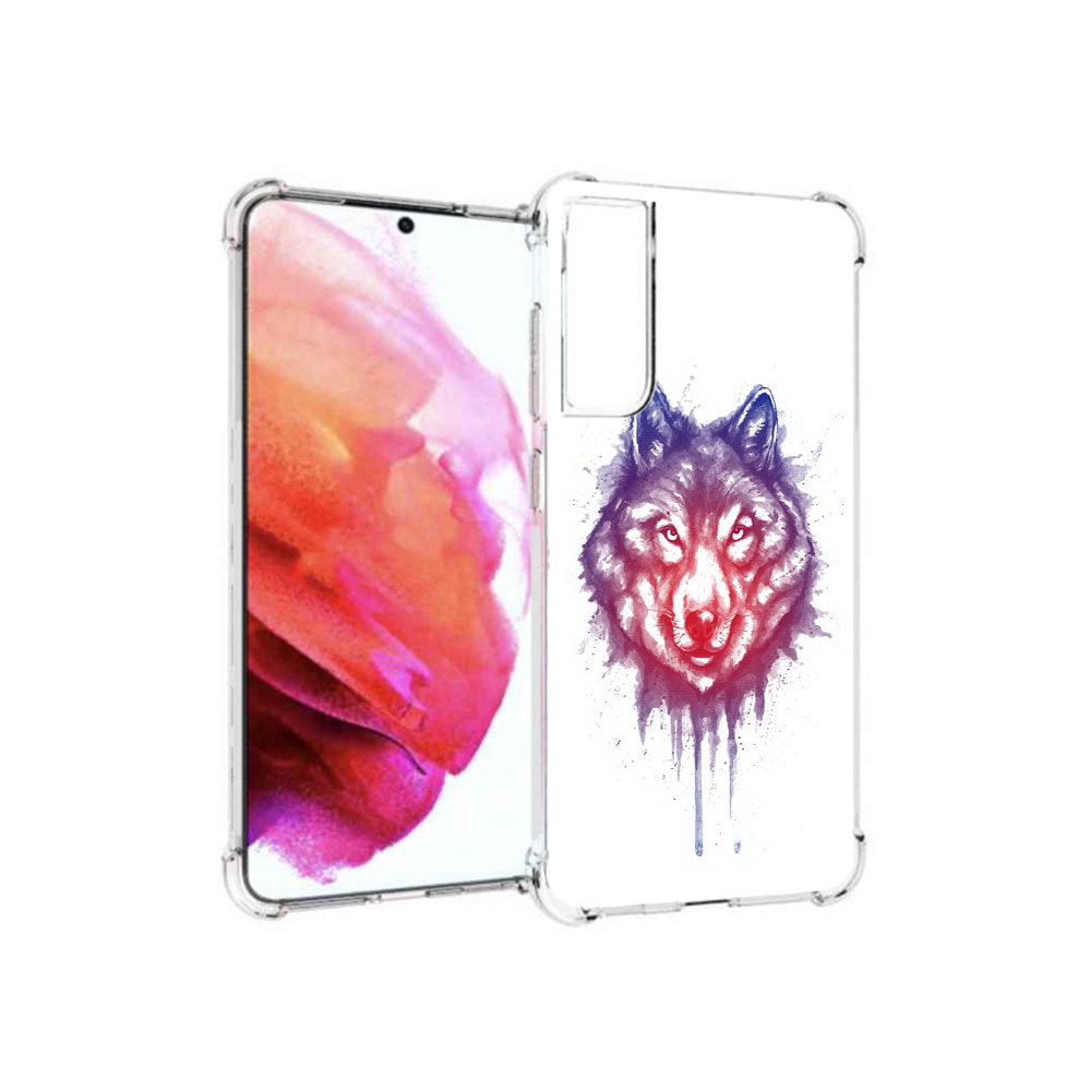 

Чехол MyPads Tocco для Samsung Galaxy S21 FE пушистый волк, Прозрачный, Tocco