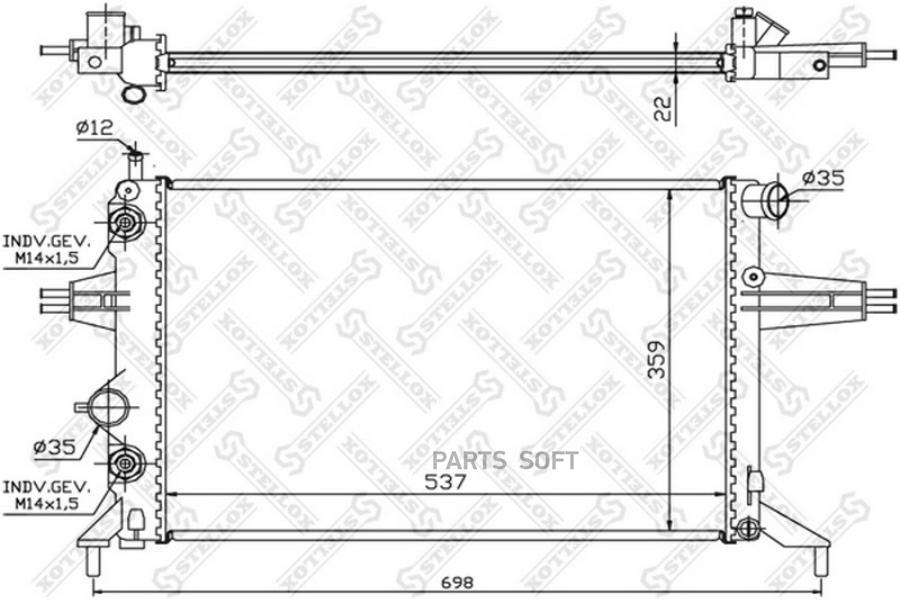 

STELLOX Радиатор охлаждения STELLOX 1026066sx