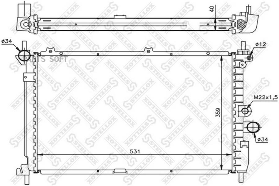 

STELLOX Радиатор охлаждения STELLOX 1026069sx