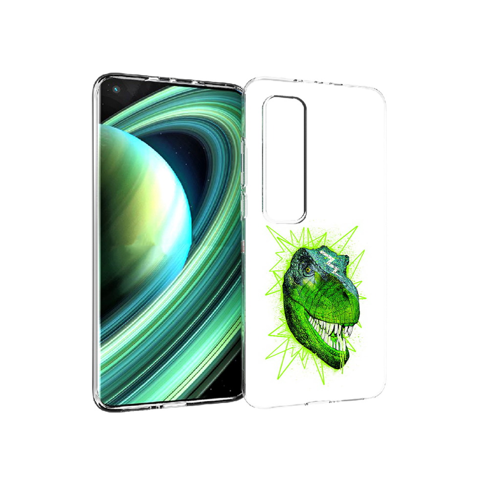 

Чехол MyPads Tocco для Xiaomi Mi 10 Ultra зеленый динозавр (PT156404.264.358), Прозрачный, Tocco