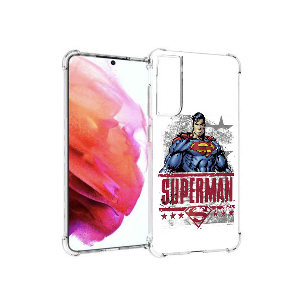 

Чехол MyPads Tocco для Samsung Galaxy S21 FE рисунок супермен, Прозрачный, Tocco