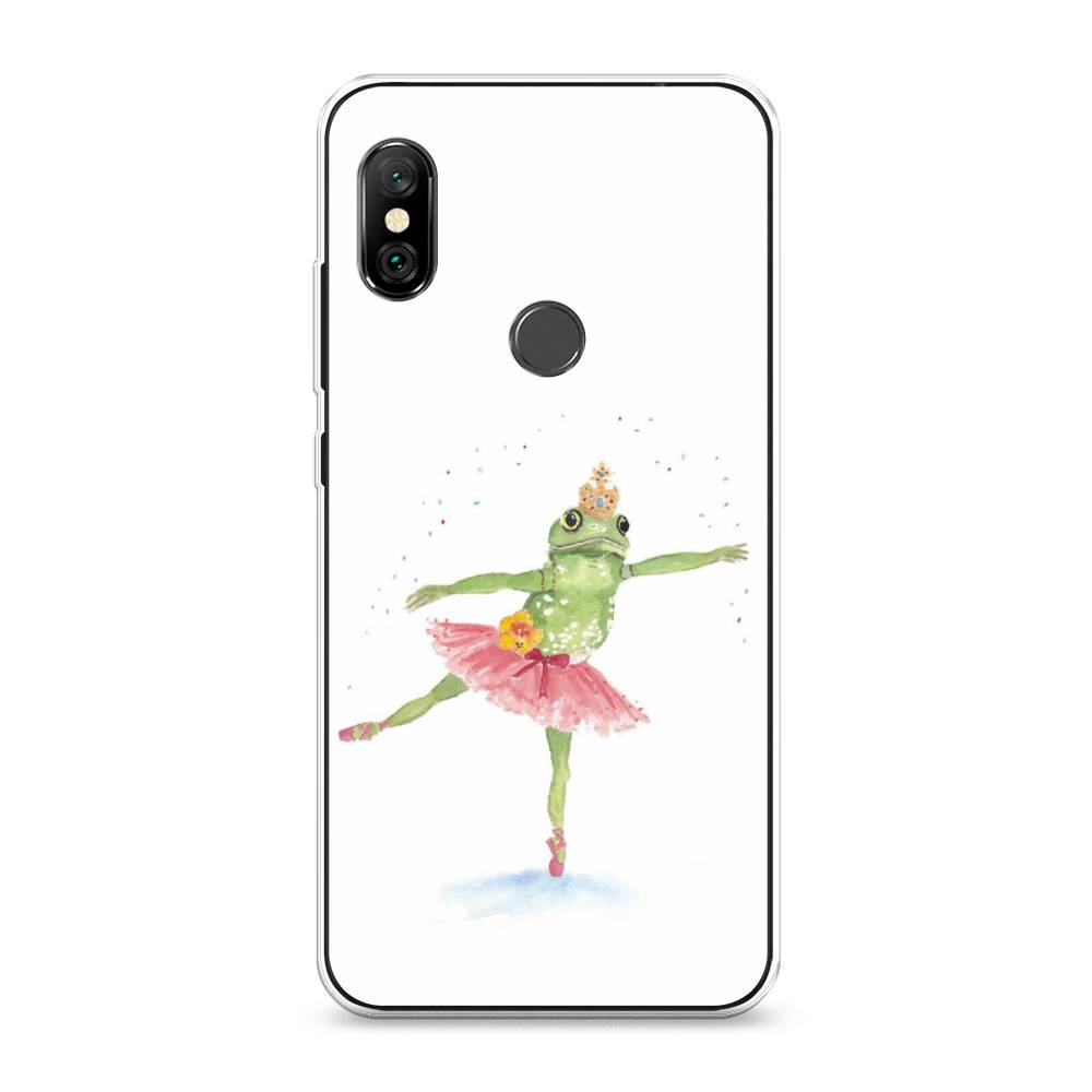 

Чехол на Xiaomi Redmi Note 6 Pro "Лягушка-балерина", Зеленый, 34650-4