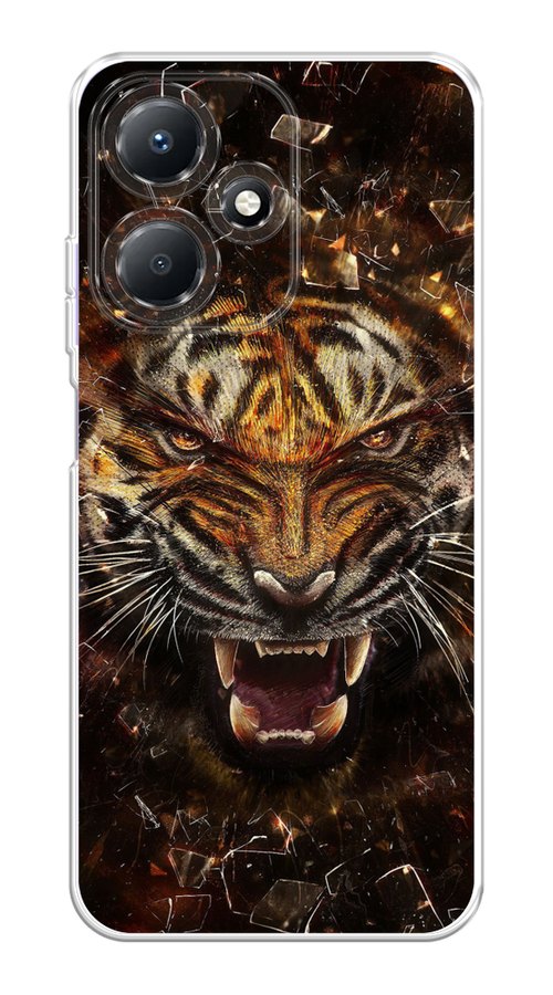 

Чехол на Infinix Hot 30 Play "Тигр осколки", Оранжевый;серый;черный, 3104250-1