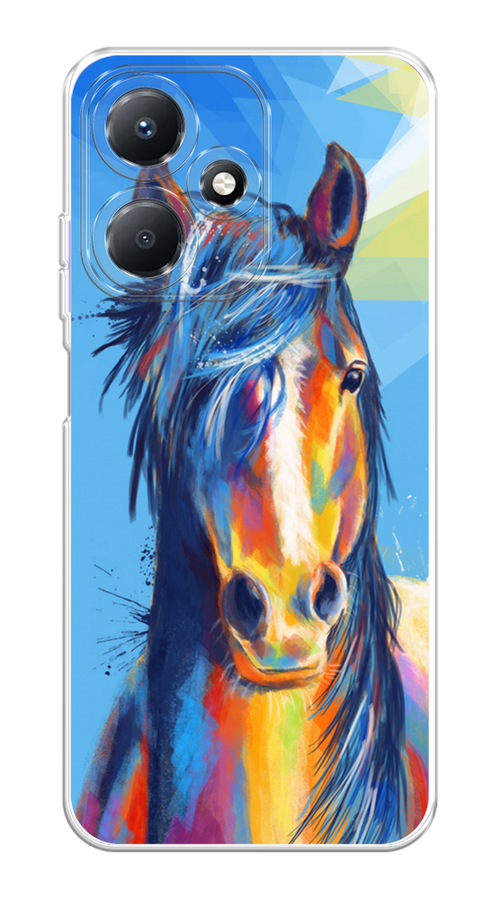 

Чехол для Infinix Hot 30 Play "Лошадь арт 3", Голубой;желтый;синий, 3104250-1