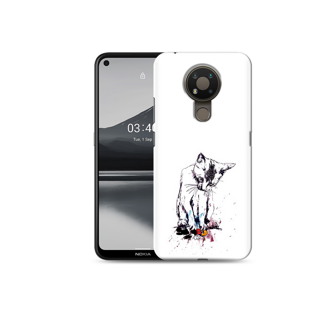 

Чехол MyPads Tocco для Nokia 3.4 кот и микки, Прозрачный, Tocco