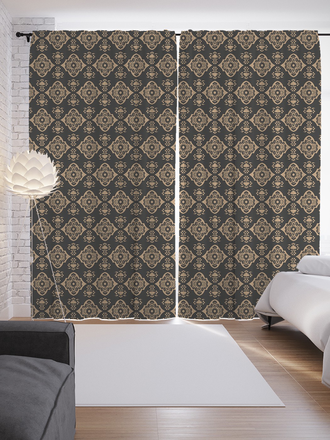 

Шторы с фотопечатью JoyArty "Классический ориент" из сатена, 290х265 см, Классический ориент